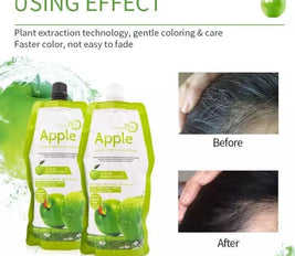 BLOOMING TIME Apple Ammonia-Free Black Hair Cream, No-Toxic, No Stimulation, Natural Black Hair Color cream  500ML