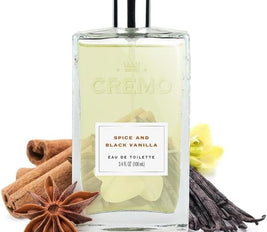 Cremo Spice & Black Vanilla Cologne Spray, An Explosion of Vibrant Spices, Tobacco and Vanilla, 3.4 Fl Oz