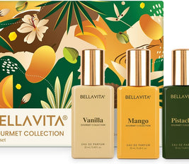 BELLAVITA Luxury Gourmand Perfume Gift Set for Men & Women | Treat Inspired Fruity Scent with Warm & Cozy Vanilla, Mango & Pistachio notes | Signature Sweet Scent | Gourmet Eau de Parfum