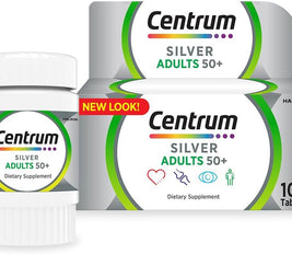 Centrum Silver with Lutein Multivitamin Tablets, Multimineral Supplements, for Adults 50 + with Zinc, Vitamin B, D & Magnesium,100 ct
