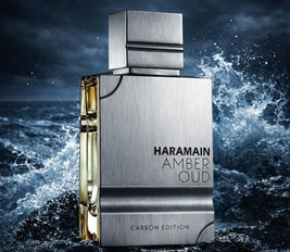 Al Haramain Amber Oud Carbon Edition Eau De Parfum 60ML Long Lasting Arabic Fragrances for Men & Women, Luxury Woody Aromatic Perfume with Lavender, Bergamot, Sea Notes & Vetiver