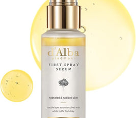 d'Alba Piedmont Italian White Truffle First Spray Serum, Vegan Skin Care, Hydrating Face Moisturizer, Glow Serum for Radiant Skin, Non Comedogenic, All In One Mist 50ML