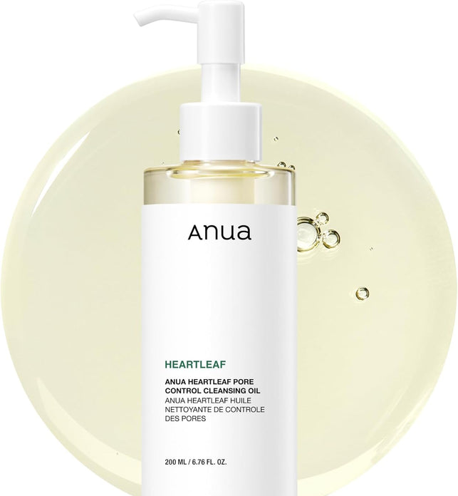 ANUA Heartleaf Pore Control Cleansing Oil, Oil Cleanser for Face, Makeup Blackhead Remover, Double Cleansing, Facial Cleanser, Mild Ingredients, Korean Skin Care 6.76 fl oz(200ml)