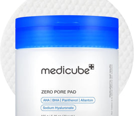 Medicube Zero Pore Pads 2.0, Dual-Textured Facial Toner Pads for Exfoliation and Pore Care with 4.5% AHA Lactic Acid & 0.45% BHA Salicylic Acid, Ideal for All Skin Types, Korean Skin Care