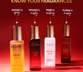 Bella Vita Luxury OUD Experience Eau De Parfum Gift Set 4 x 20ml for Men & Women, Premium Long Lasting EDP Perfume, Oudh Fragrance Scent