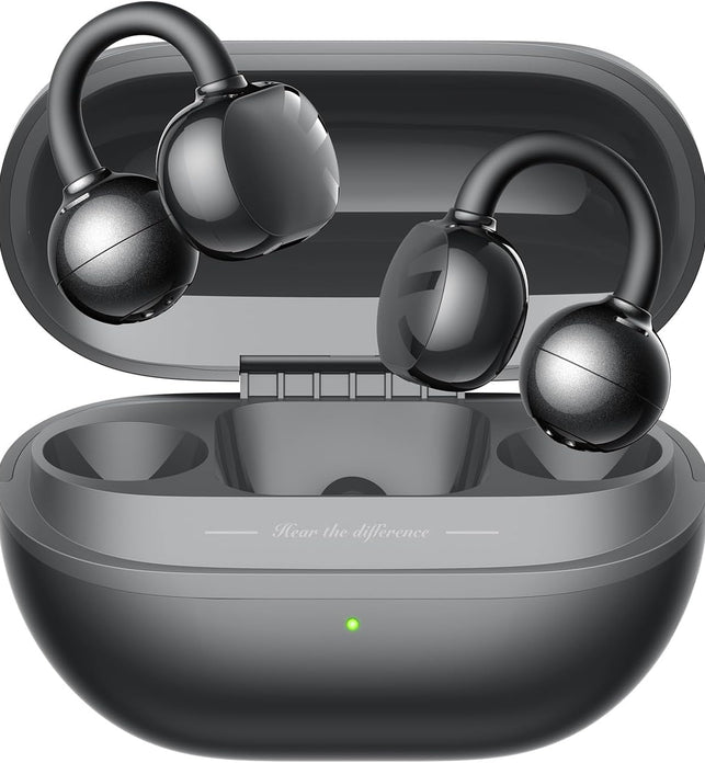 SOUNDPEATS POP Clip Open Ear Earbuds, Bluetooth 5.4 Clip-On Headphones, Lightweight Comfort, AI Call Noise Cancellation with Dual Connection, Immersive Audio Wireless Earbuds, 30H, IPX5, App Control