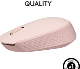 Logitech M171 Wireless Mouse for PC, Mac, Laptop, 2.4 GHz with USB Mini Receiver, Optical Tracking, 12-Months Battery Life, Ambidextrous - Rose