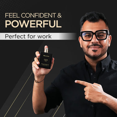 Bella Vita Luxury Perfume for Men CEO Man Eau De Parfum Perfume with Lemon, Lavender, Tonka, Mandarin & Vetiver|Premium, Long Lasting Woody Fragrance for Men, 100 ML