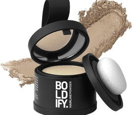 BOLDIFY Hairline Powder, Instantly Conceals Hair Loss and Fills In Receding Hairlines, and Wide Parts, Stain-Proof 48 Hour Formula for Hair & Beard, Root Concealer & Gray Hair Coverage (Light Blonde)