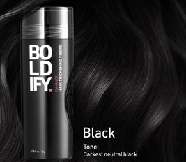 BOLDIFY Hair Fibers for Thinning Hair - 100% Undetectable Natural Formula (Black)