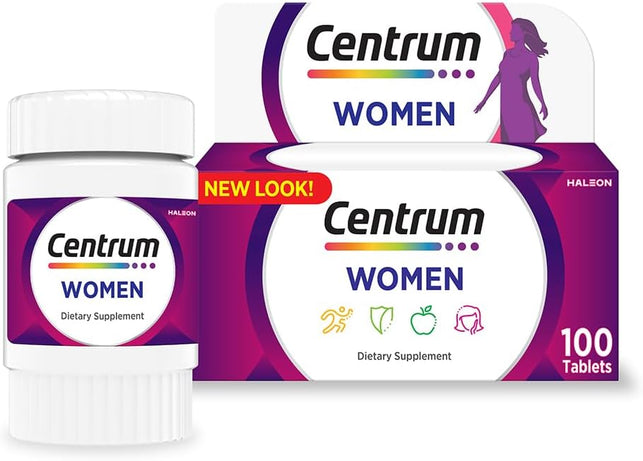 Centrum Women Specially Formulated Multivitamin for Women, 100 Tablets