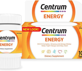 Centrum Energy Multivitamin with Ginseng and Gingko Biloba 100 Tablets