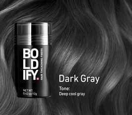 BOLDIFY Hair Fibers (12g) Fill In Fine and Thinning Hair for an Instantly Thicker & Fuller Look - Best Value & Superior Formula -14 Shades for Women & Men - DARK GRAY