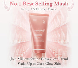 medicube Collagen Overnight Wrapping Peel Off Facial Mask Pack - Elasticity & Hydration Care, Reduces Sagging & Dullness - Hydrolyzed Collagen For Glowing Skin - Korean Skin Care, 2.53 fl.oz