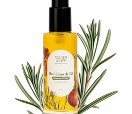 Sacred Grove | Rosemary & Castor Hair Growth Oil | Stimulates the Roots for Hair Growth | Suited For All Hair Types & Age Groups | 100 ML
