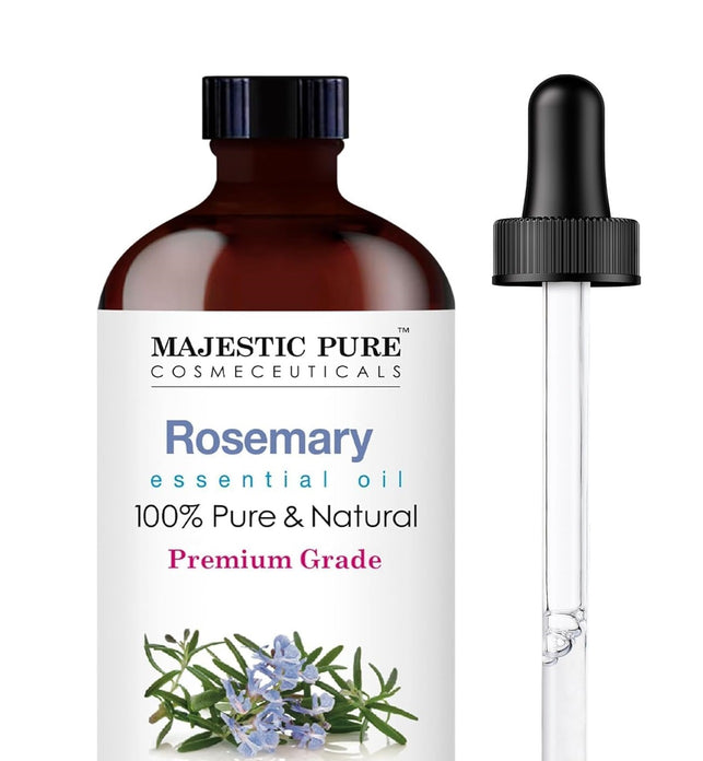 Majestic Pure Rosemary Essential Oil - Pure and Natural Aromatherapy Oil  Therapeutic Grade, 4 fl. oz.