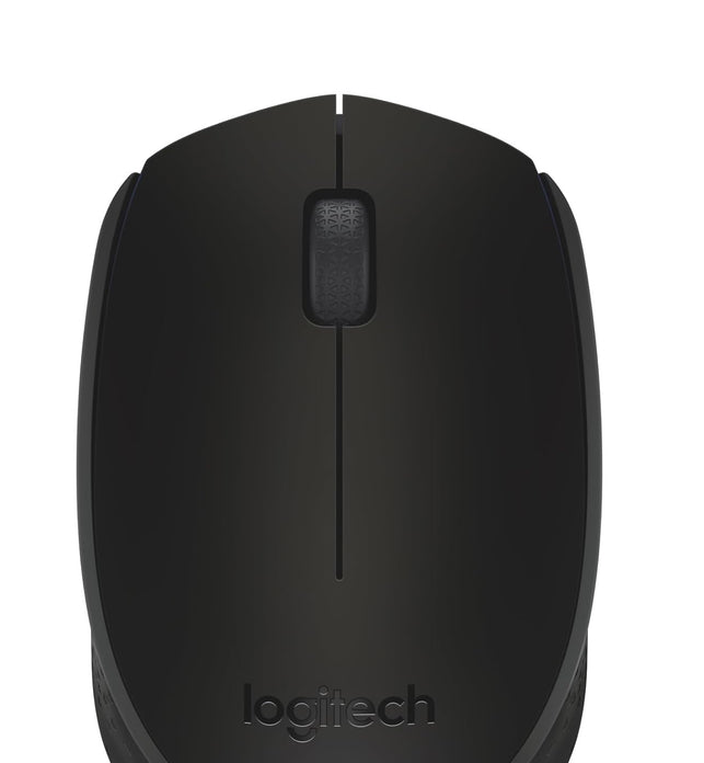 Logitech M171 Wireless Mouse for PC, Mac, Laptop, 2.4 GHz with USB Mini Receiver, Optical Tracking, 12-Months Battery Life, Ambidextrous - Black