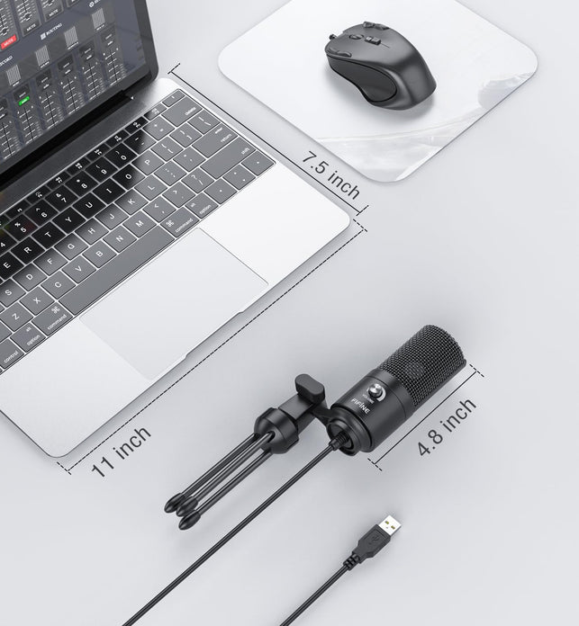 Computer Output Microfitche FIFINE USB PC Microphone, Computer Recording Condenser Microphone for