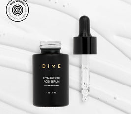 DIME Beauty Hyaluronic Acid Serum Clean Hydrator and Skin Moisturizer with Water Soluble Hyaluronic Acid