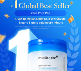Medicube Zero Pore Pads 2.0, Dual-Textured Facial Toner Pads for Exfoliation and Pore Care with 4.5% AHA Lactic Acid & 0.45% BHA Salicylic Acid, Ideal for All Skin Types, Korean Skin Care
