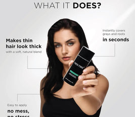 THICK FIBER Hair Fibers for Thinning Hair (Black) 25g Bottle, Hair Loss concealer for Men & Women