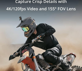 DJI Action 2 Dual Screen Combo 4K Action Camera, 155° FOV, Magnetic Attachments, Stabilization Technology, Waterproof Camera ideal for Vlogging & Sports, UAE Version with Official Warranty Support