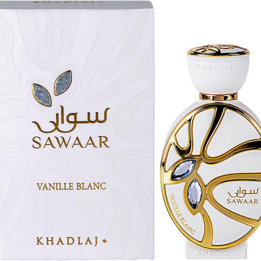Khadlaj Sawaar Vanille Blanc | Extrait de Parfum Long-Lasting Fragrance for Women, 3.4 Ounce / 100 ml