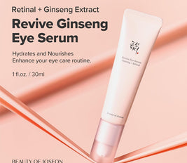 Beauty of Joseon Revive Eye Serum with Ginseng Retinal Niacinamide Korean Eye Cream for Fine Lines, Dark Spots Correcting Puffy Eyes for Face Korean Skincare For Men and Women 30ML