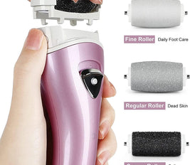 PRITECH Electric Feet Callus Removers Rechargeable,Portable Electronic Foot File Pedicure Tools, Electric Callus Remover Kit,Professional Pedi Feet Care Perfect for Dead,Hard Cracked Dry Skin（Pink）