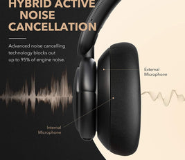 soundcore by Anker Q30 Hybrid Active Noise Cancelling Headphones with Multiple Modes, Hi-Res Sound, Custom EQ via App, 40H Playtime, Comfortable Fit, Bluetooth Headphones, Multipoint Connection