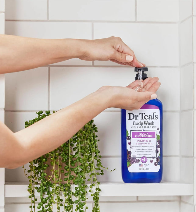 Dr Teal's Body Wash with Epsom Salt Black Elderberry 710ML