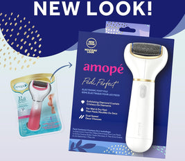 Amope Pedi Perfect Advanced Electronic Dry Foot File with Diamond Crystals for Feet, Removes Hard and Dead Skin – 1 Count
