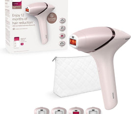 Philips Lumea 9000 Series Pulsed Light Epilator with SenseIQ Technology, 4 Tips for Body, Face, Bikini and Armpits, Cordless Use (Model BRI957/00)