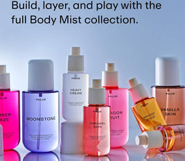 PHLUR Caramel Skin Body Mist  Hair & Body Fragrance Mist  Caramel Body Spray with Vanilla, Brown Sugar, Bergamot, Sandalwood & Musk (8 Fl Oz)