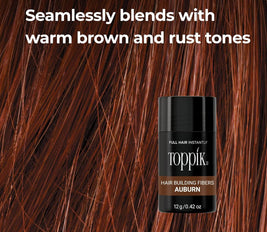 Toppik Hair Building Fibers with Premium Keratin Fibers Conceals Hair Thinning and Hair Loss for Fuller Looking Hair that Gives Completely Natural Look For Men and Women, 12 Grams