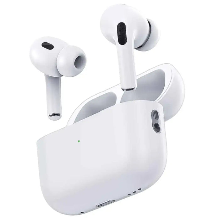 Wireless Earbuds Pro 2, Deep Bass, Wireless Charging, 20 Hour Battery, Bluetooth, Porodo Blue  White