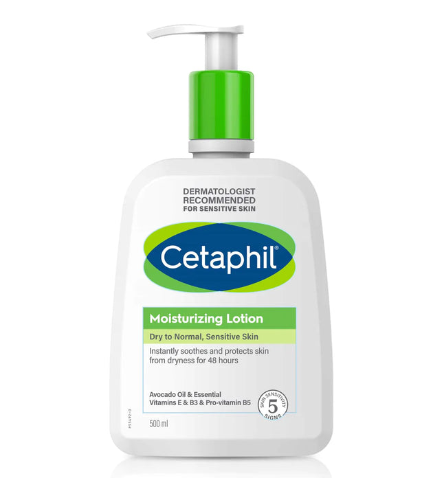 Cetaphil Moisturizing Lotion, Face & Body Moisturizer for Men & Women, Normal to Combination and Sensitive Skin, Unscented, 500ml