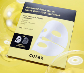 Advanced Snail Mucin Glass Glow Hydrogel Mask - 3 Sheet Masks