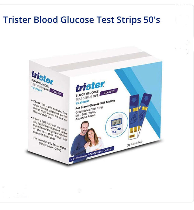 Trister Blood Glucose Test Strips 1 x 50's