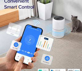LEVOIT Smart Air Purifier with Plasma for Home Bedroom, H13 HEPA Filter with Air Quality Sensor, Removes 99.97% Pollen Allergies Dust Odours, Alexa Enabled with Quiet Auto Mode, Core300S Pro