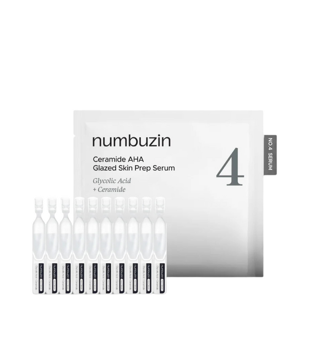 No.4 Ceramide AHA Glazed Skin Prep Serum - 1.3 ml x 10