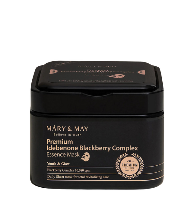 Premium Idebenone Blackberry Complex Essence Mask - 20 Sheet Masks