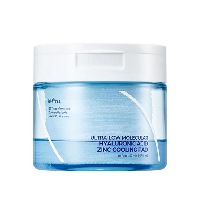 Ultra-Low Molecular Hyaluronic Acid Zinc Cooling Pad - 60 Pads