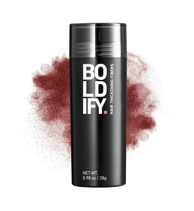 BOLDIFY Hair Fibers (28g) - Fill In Thinning and Fine Hair for an Instantly Fuller, Thicker Look - 14 Shades for Women & Men - Dark Auburn