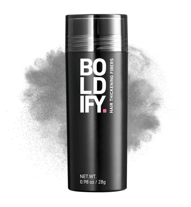 BOLDIFY Hair Fibers (28g) - Fill In Thinning and Fine Hair for an Instantly Fuller, Thicker Look - 14 Shades for Women & Men - Gray