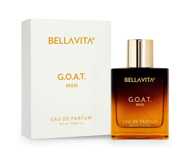 BellaVita Luxury G.O.A.T. Men's Eau De Parfum (3.4 fl.oz) | Natural Refreshing Notes of Bergamot, Lavender & Patchouli Oriental | Fresh Perfume for Men of All Time | Long-Lasting Perfume for Mens EDP