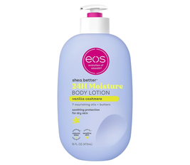eos Shea Better Body Lotion- Vanilla Cashmere, 24-Hour Moisture Skin Care, Lightweight & Non-Greasy, Made with Natural Shea, Vegan, 16 fl oz