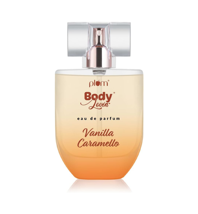 Plum BodyLovin' Vanilla Caramello Eau De Parfum Long Lasting & Luxurious Delicious Caramel Fragrance Luxury Liquid Perfume For Women Vanilla, Caramel & Pistachio Notes Travel-Friendly 50 ML