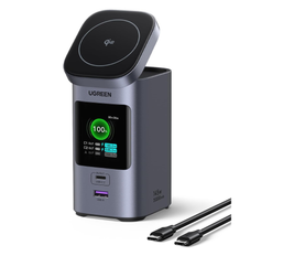 UGREEN Nexode 20000mAh 145W Laptop Power Bank with Qi2 15W Wireless Charging, Portable Charger for MacBook Pro/Air, iPhone 17/16, Galaxy S25/24, Travel and Hiking Power Companion with TFT Display