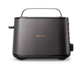 Philips 5000 Series Toaster - 950W, Auto Shut-off, Reheat Mode, Bun Warming Rack, Black & Copper - HD2650/31